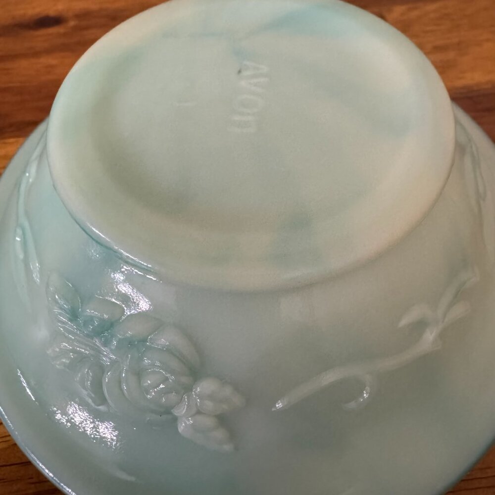 Vintage Avon Aqua/Green Mini Pitcher and Bowl Set - Picture 8 of 12